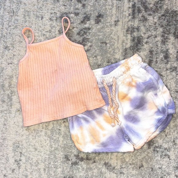 Jessica Simpson Other - Jessica Simpson Toddler Girl Orange & Purple 2 Piece Outfit Bundle 3T